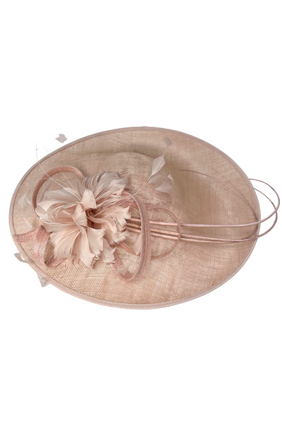 Blush Pink Fascinator Hat Headpiece With Mesh Detail
