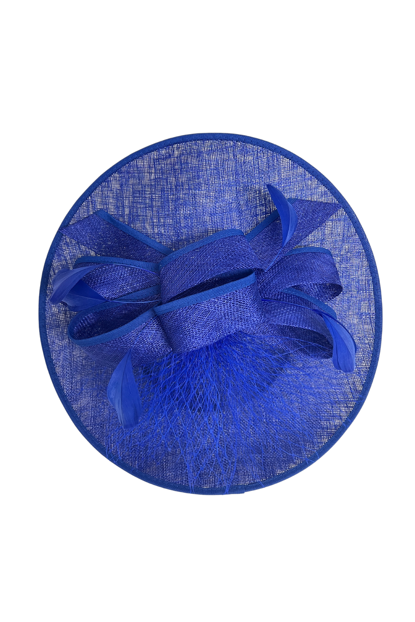 Royal Blue Headpiece With Feather Detail
