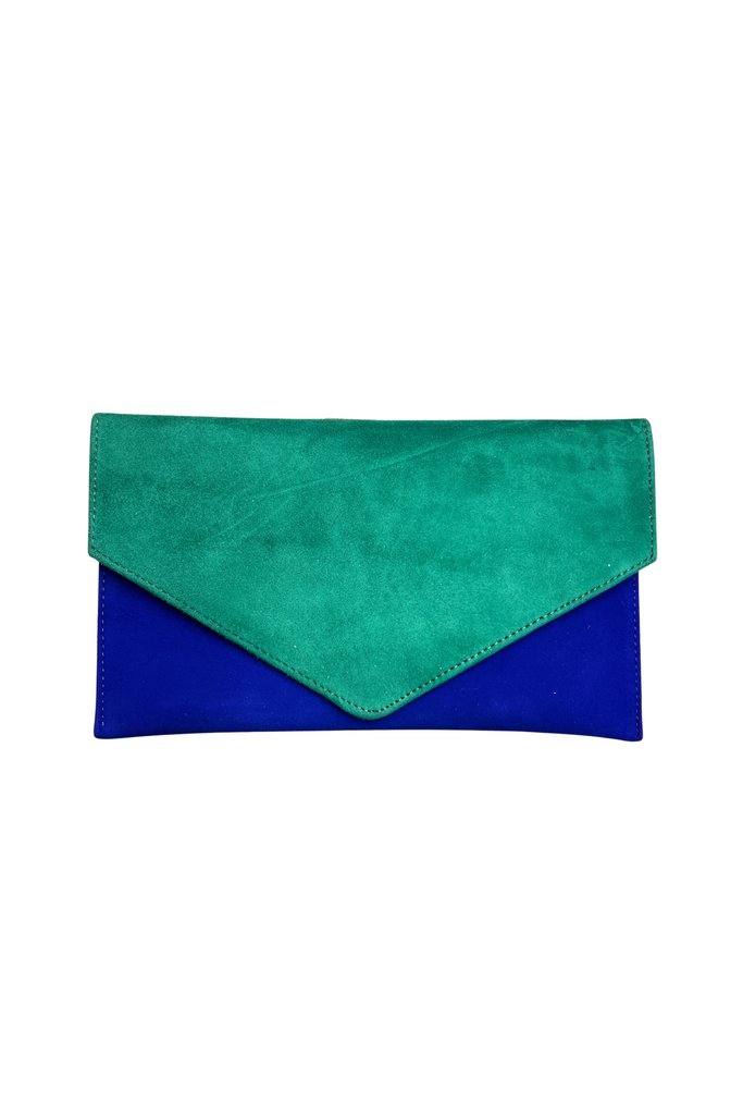 Green Cobalt Blue Clutch Bag La Creme Boutique