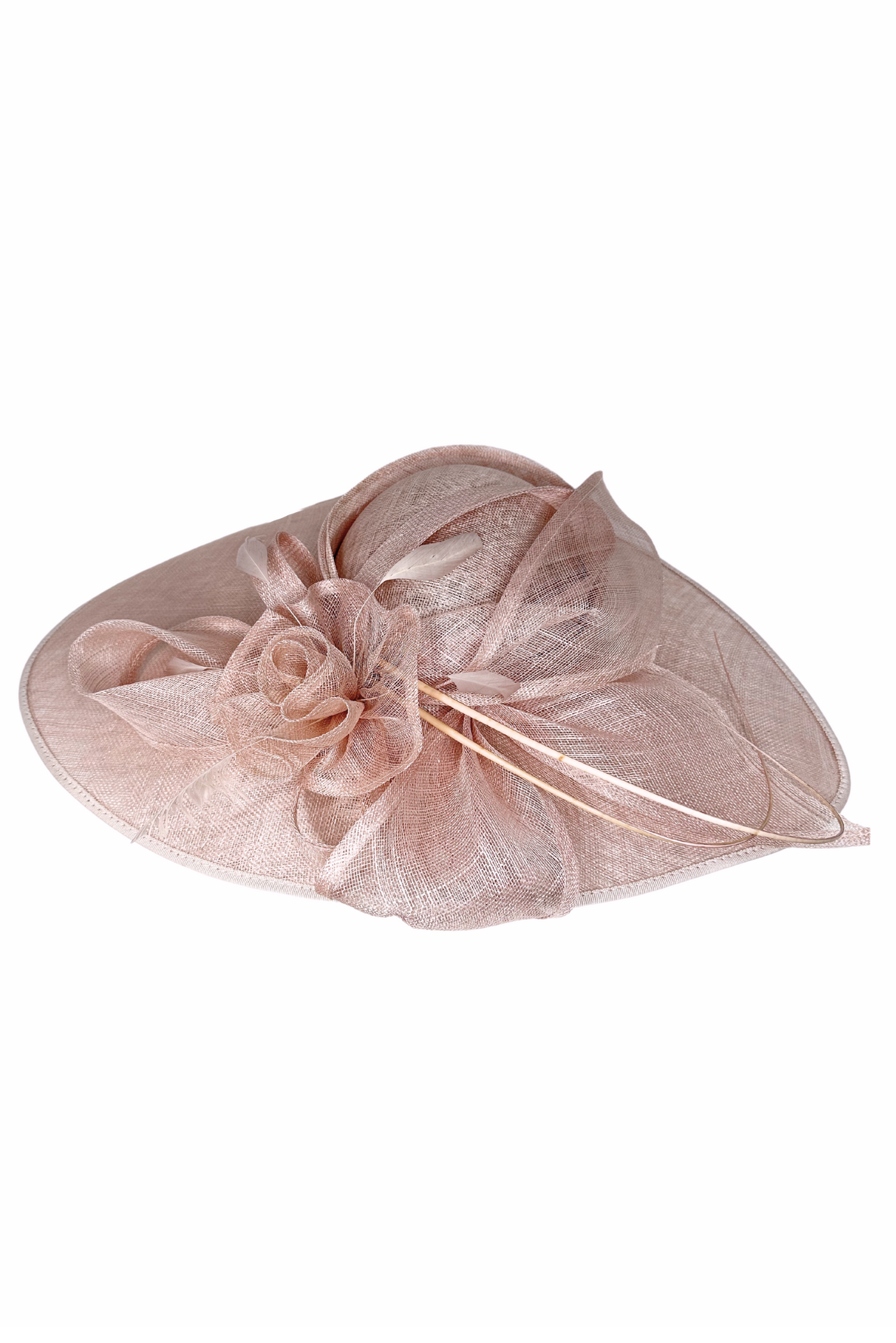 Blush Fascinator Hat Headpiece With Flower Detail