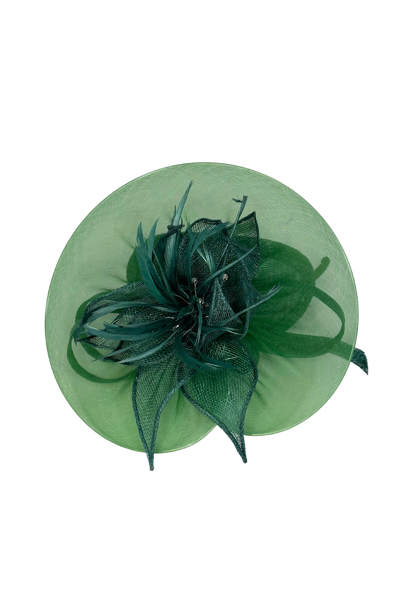 Forest Fascinator with Mesh Bow Detail