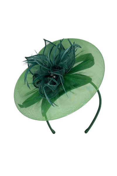 Forest Fascinator with Mesh Bow Detail