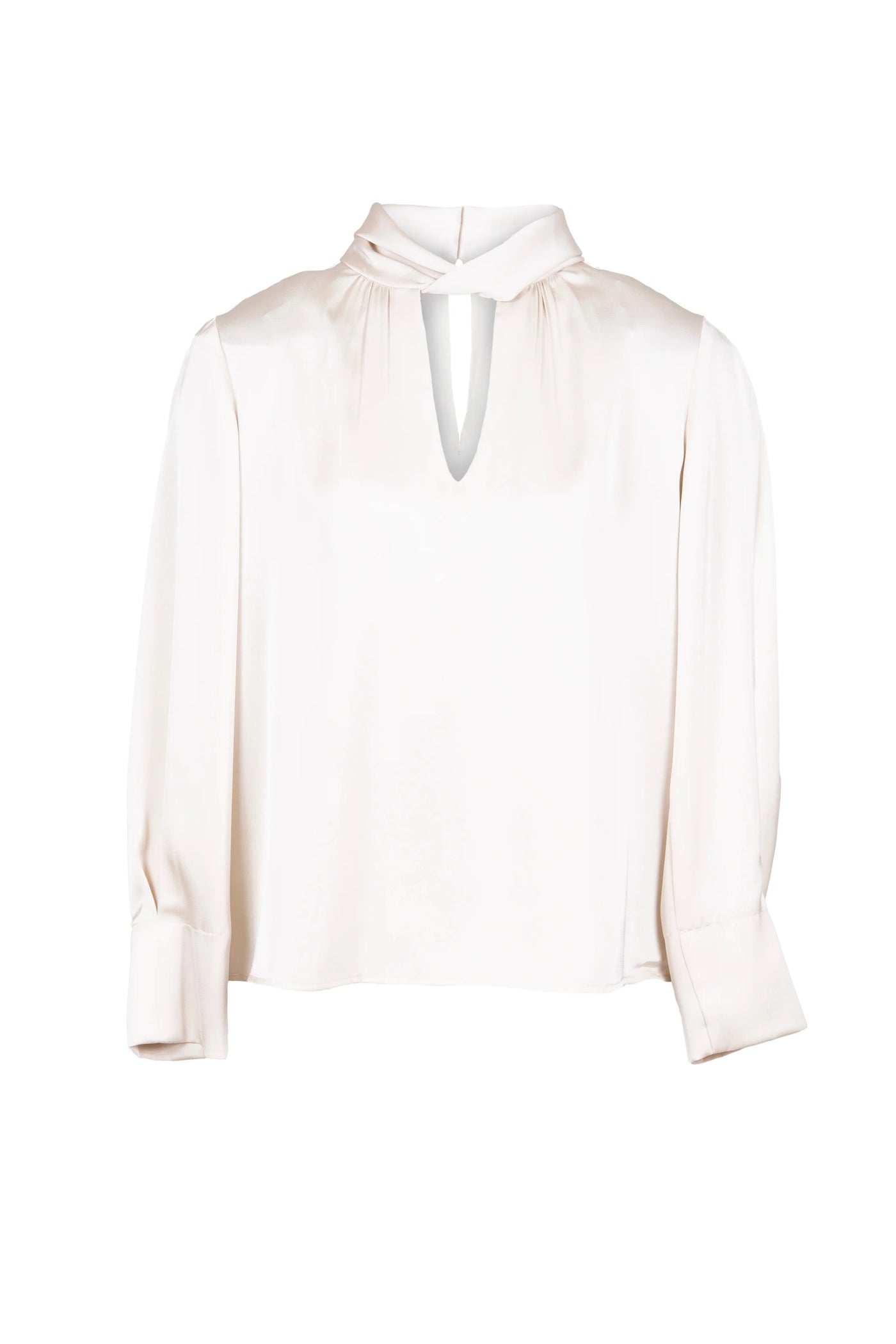 Vanilla Twist Neck Long Sleeve Top