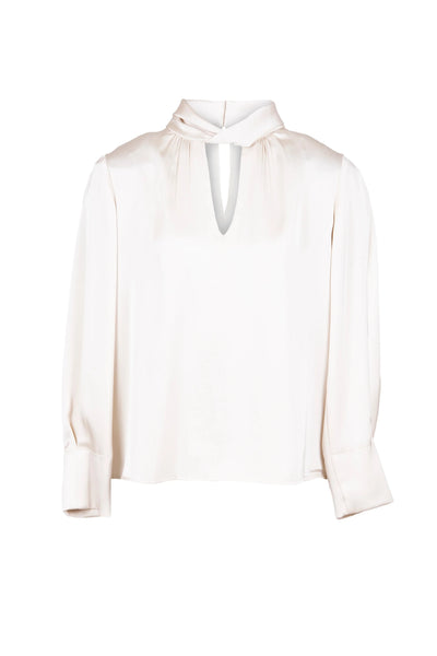 Vanilla Twist Neck Long Sleeve Top