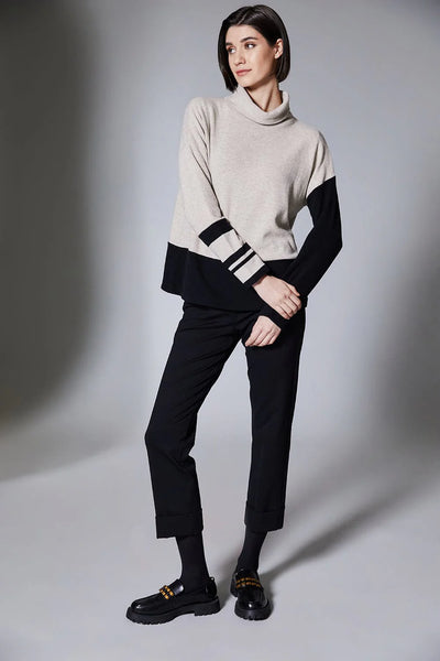 Peruzzi Black Turn Up Trousers