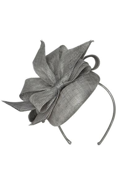 Grey Fascinator with Bow