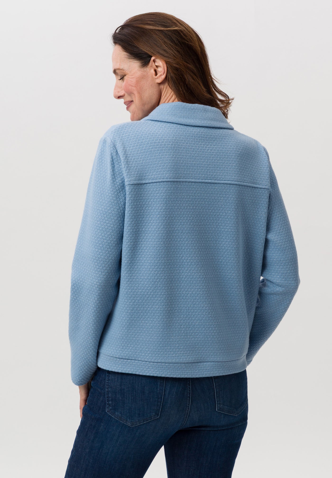 French Blue Button Up Jacket