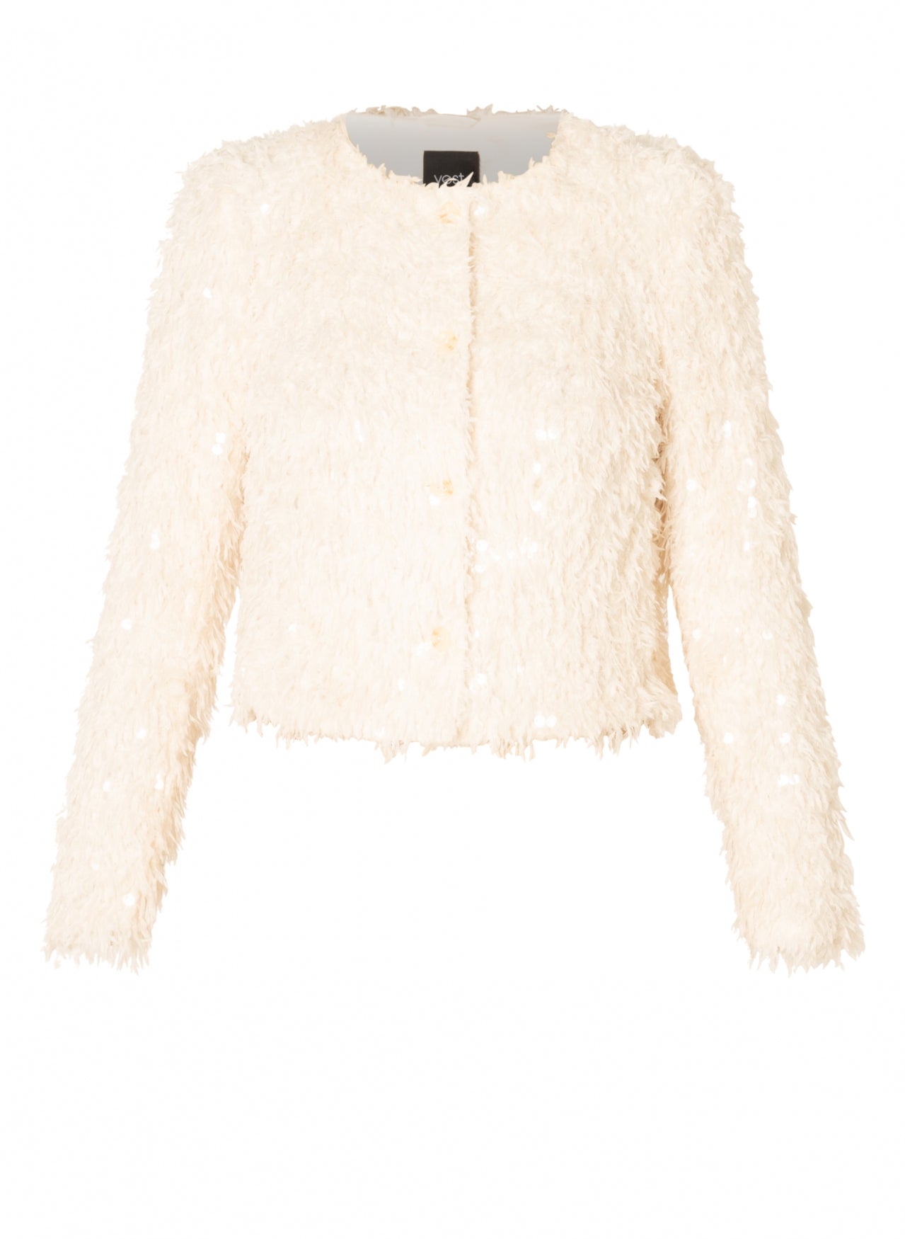 Clemence Cream Jacket with Sequin Detail