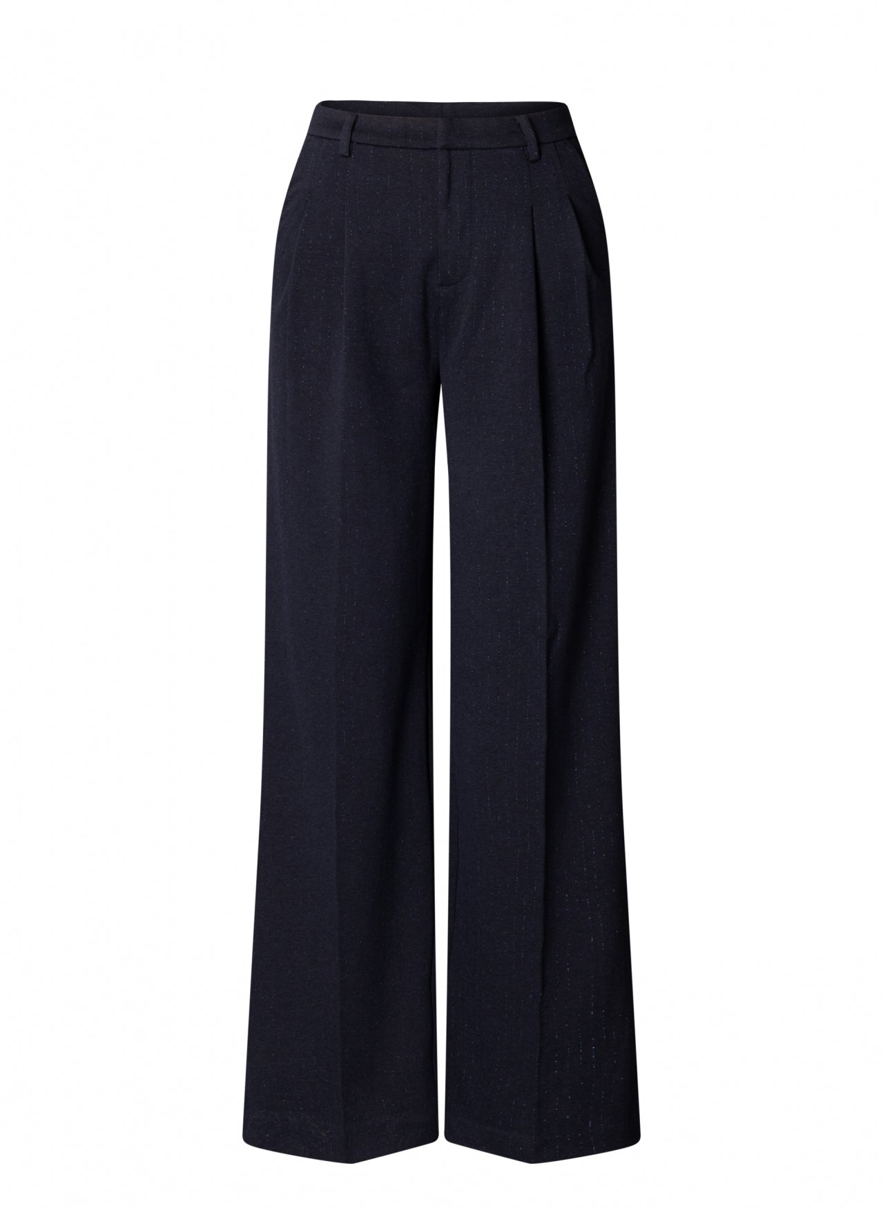 Navy Bailey Trousers with Subtle Blue Sparkle