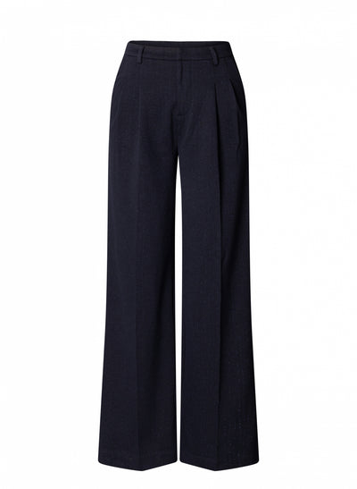 Navy Bailey Trousers with Subtle Blue Sparkle