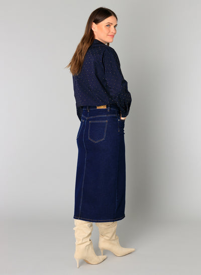 Navy and Gold Sequin Shirt