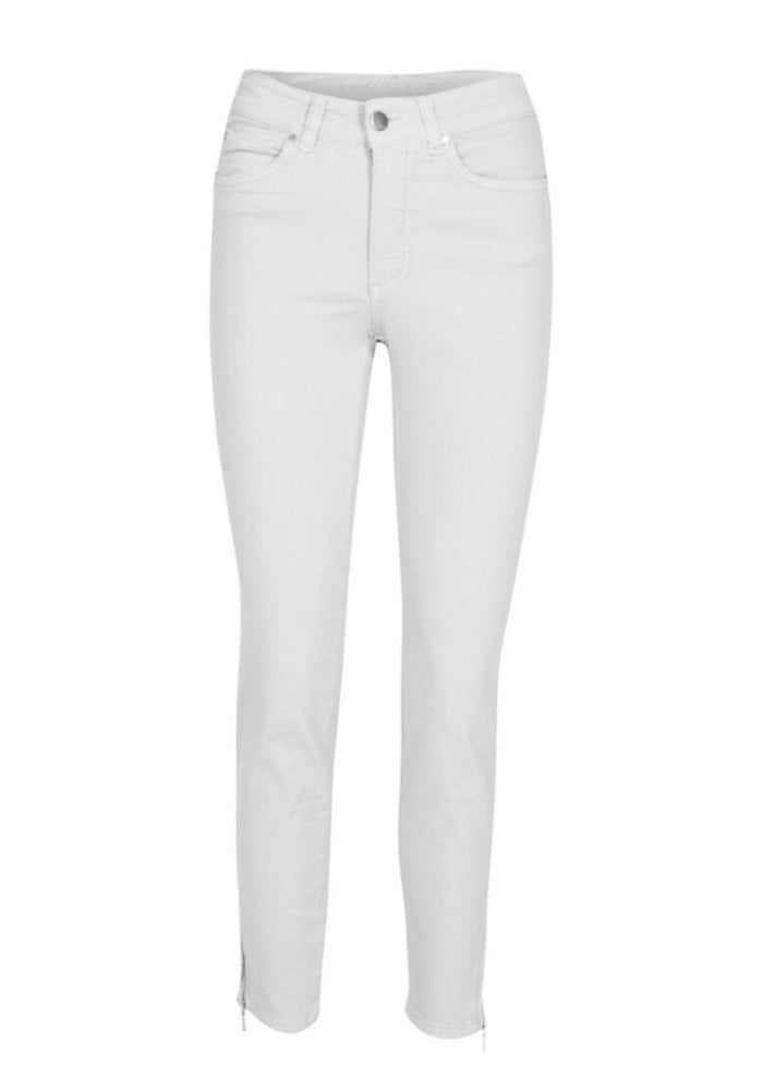 Magic Fit Jeans With Ankle Zips White