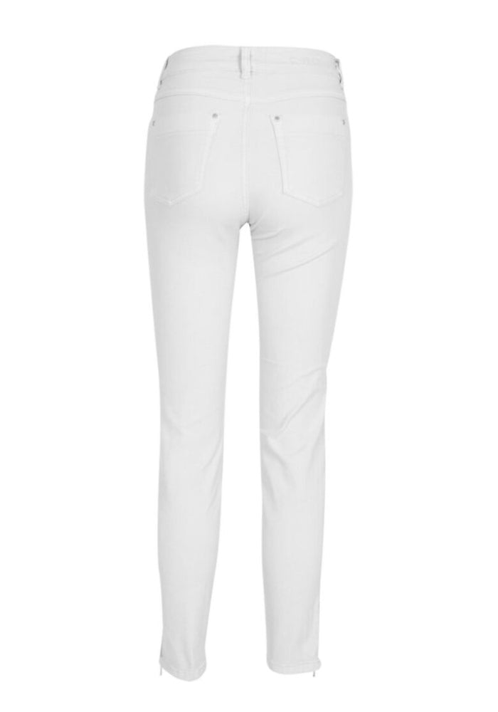 Magic Fit Jeans With Ankle Zips White