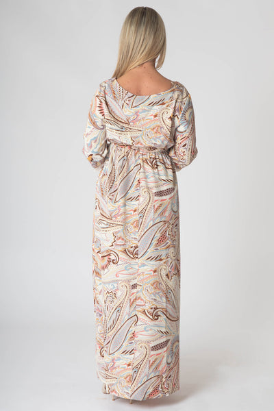 Fleur Maxi Dress With Lace V-Neck Detailing - Yellow