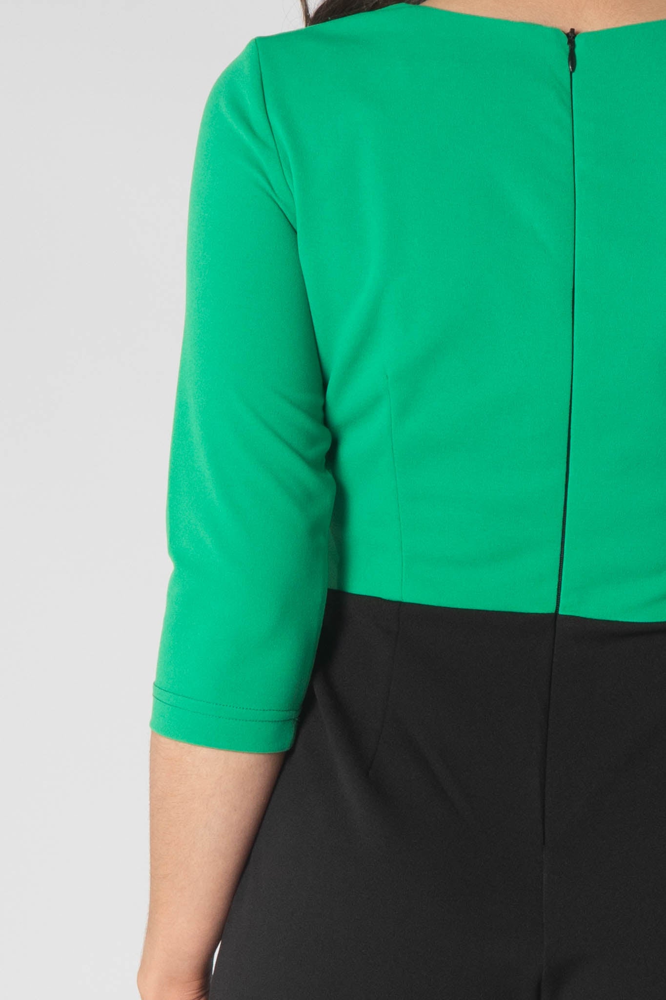 Gabriale Colour Block Jumpsuit  - Green & Black