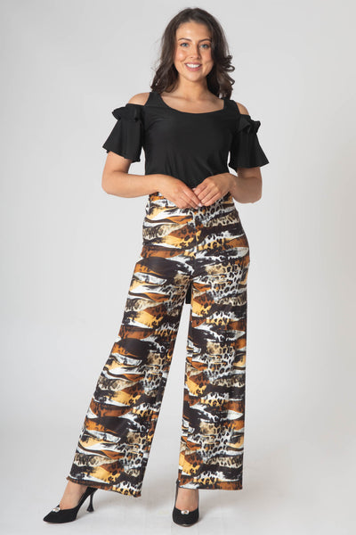 Nova Contrast Print Jumpsuit With Belt  - Tigress