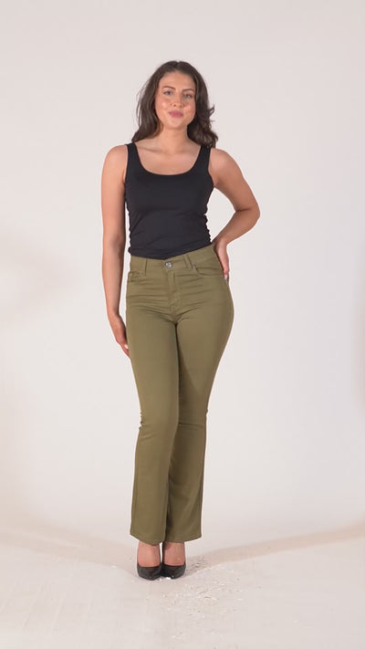 Zola Flared Jeans - Avocado
