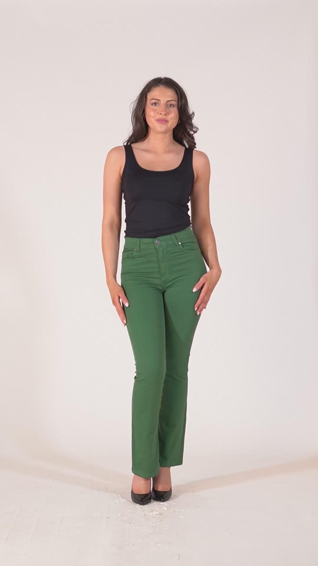 Zola Flared Jeans - Green
