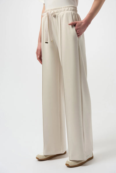 Scuba Jersey Wide Leg Pull-On Pants