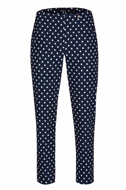 Navy Polka Dot Bella 09 Trousers