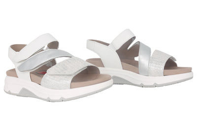 Silver/White Cross Over Strap Sandel