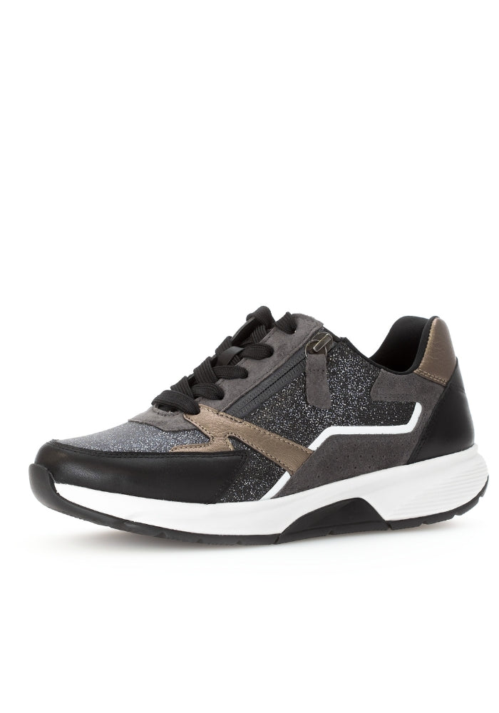 Black Glitter and Gold Detail Detailed Runners