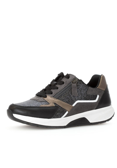 Black Glitter and Gold Detail Detailed Runners