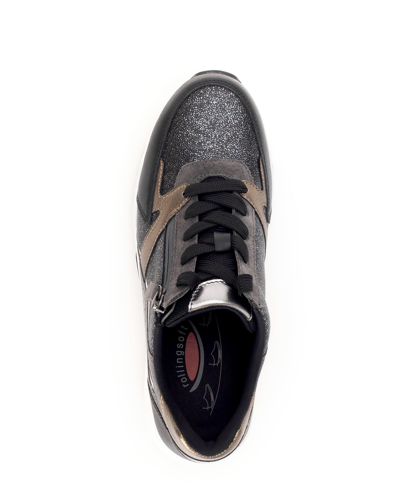 Black Glitter and Gold Detail Detailed Runners