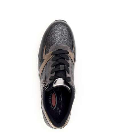 Black Glitter and Gold Detail Detailed Runners