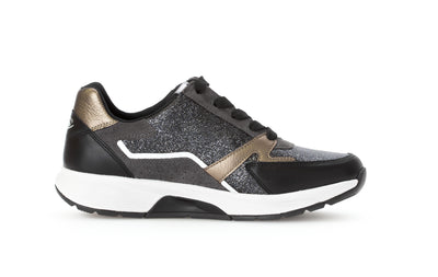 Black Glitter and Gold Detail Detailed Runners