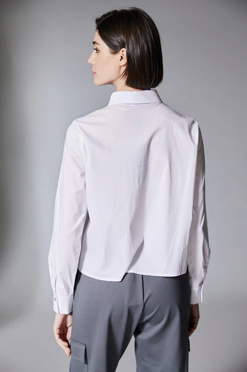 White Shirt With Patch Pockets
