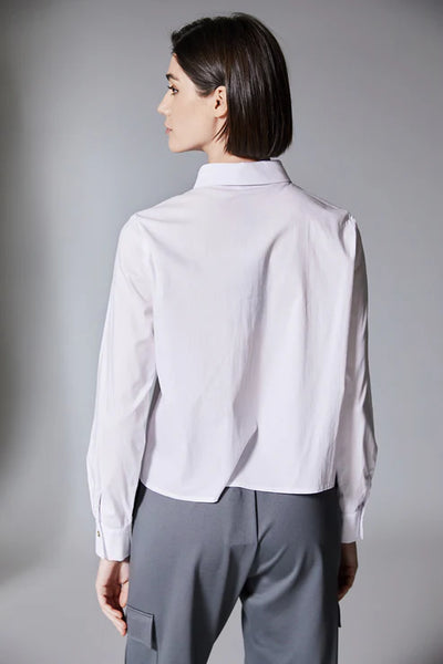 White Shirt With Patch Pockets