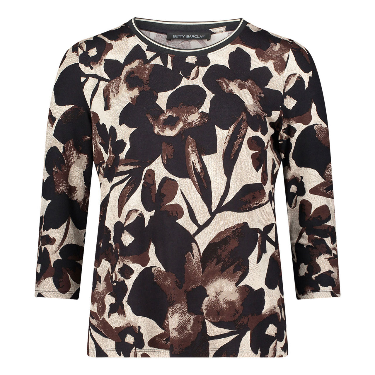 Floral Leaf Short Sweat Top