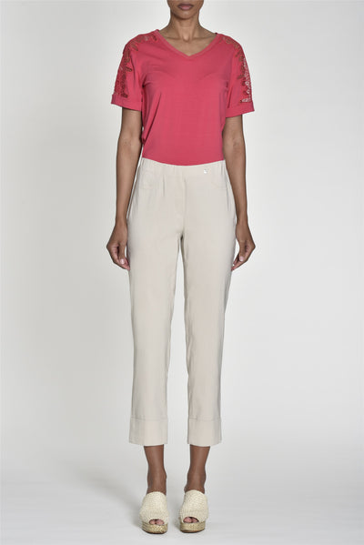 Beige 3/4 Bella Trousers