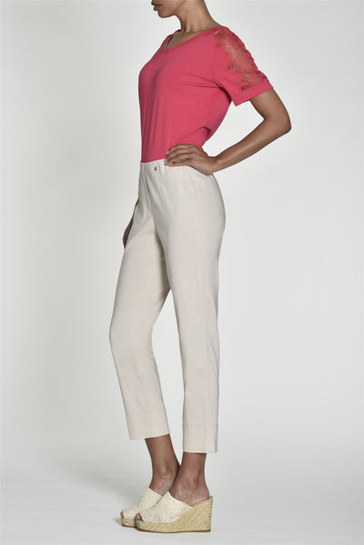 Beige 3/4 Bella Trousers