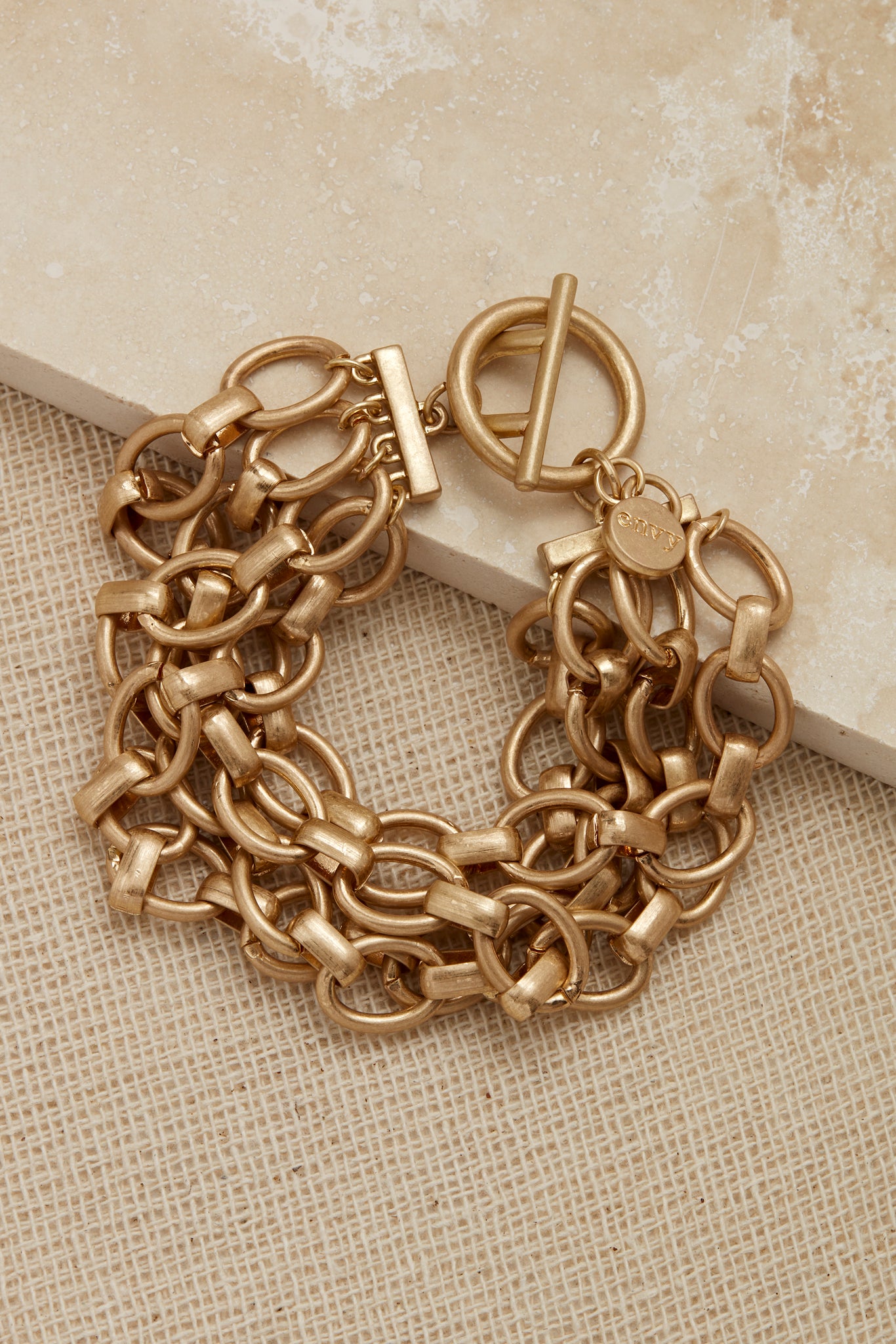 Gold Chain Link Multi Layer Bracelet