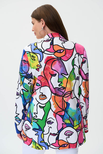 Joseph Ribkoff Multicoloured Blazer with Abstract Print