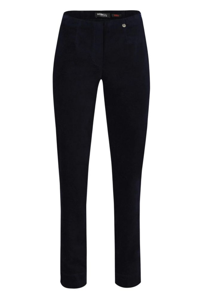 Navy Long Length Marie Trousers