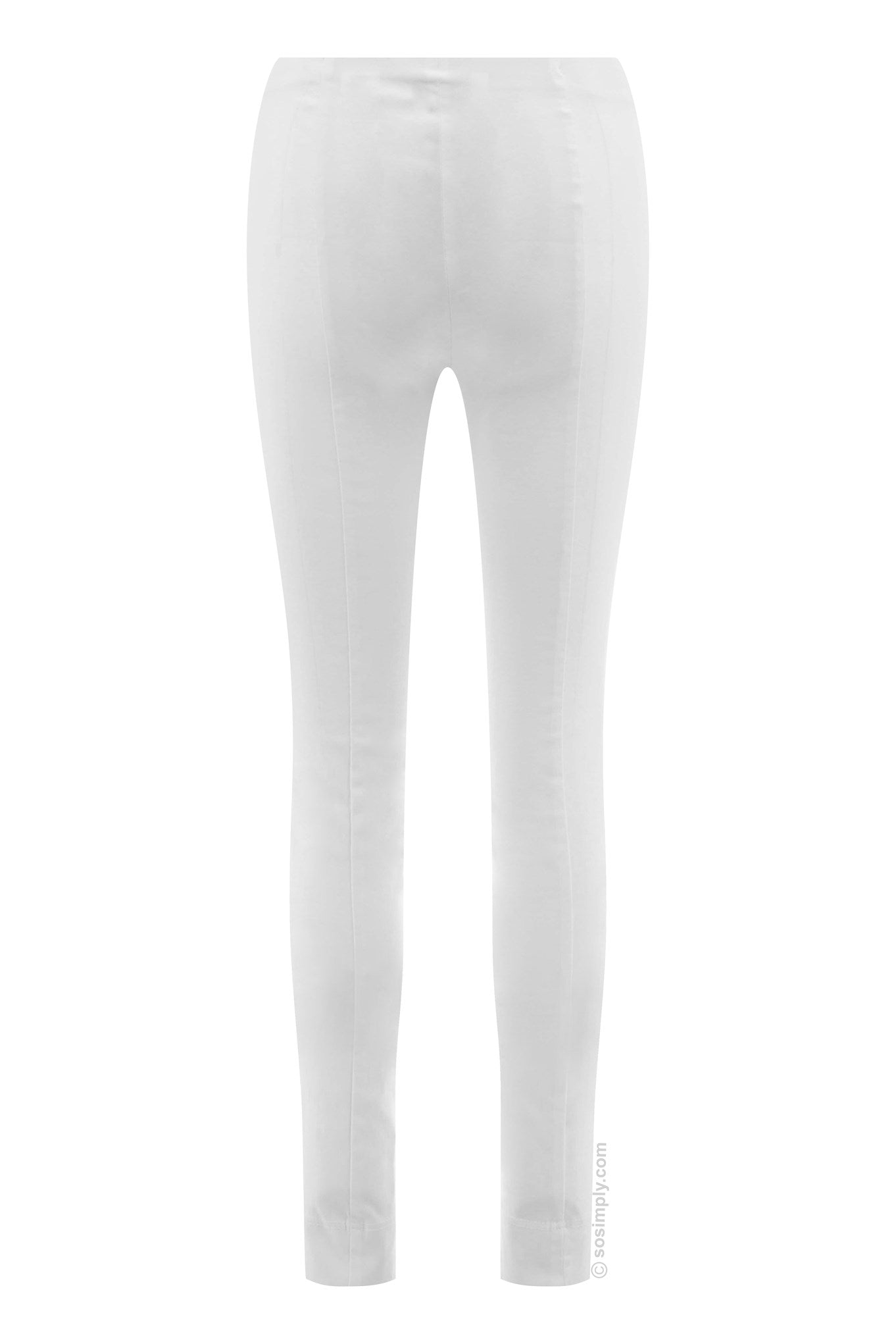 White 'Rose' Long Length Trousers