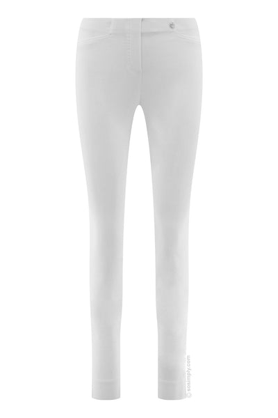 White 'Rose' Long Length Trousers