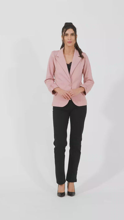 Emerie Soft Pink Blazer Jacket