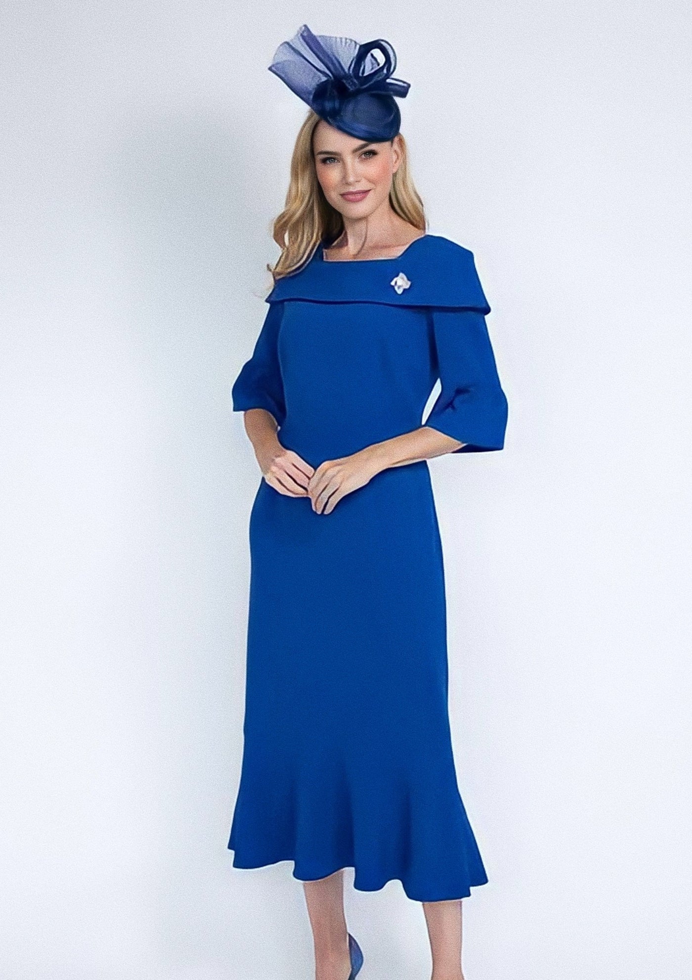 Sony Royal Blue Dress With Diamond Detail