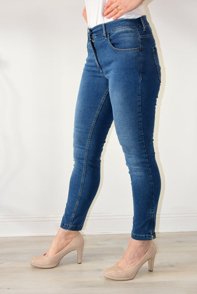 Twigy Jeans With Ankle Zips Denim