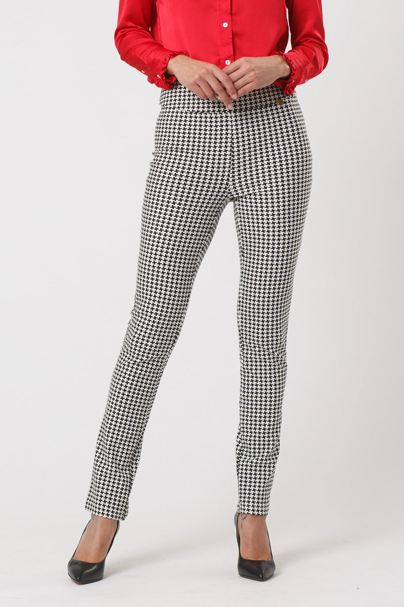 Donatella Monochromatic Black and White Trousers
