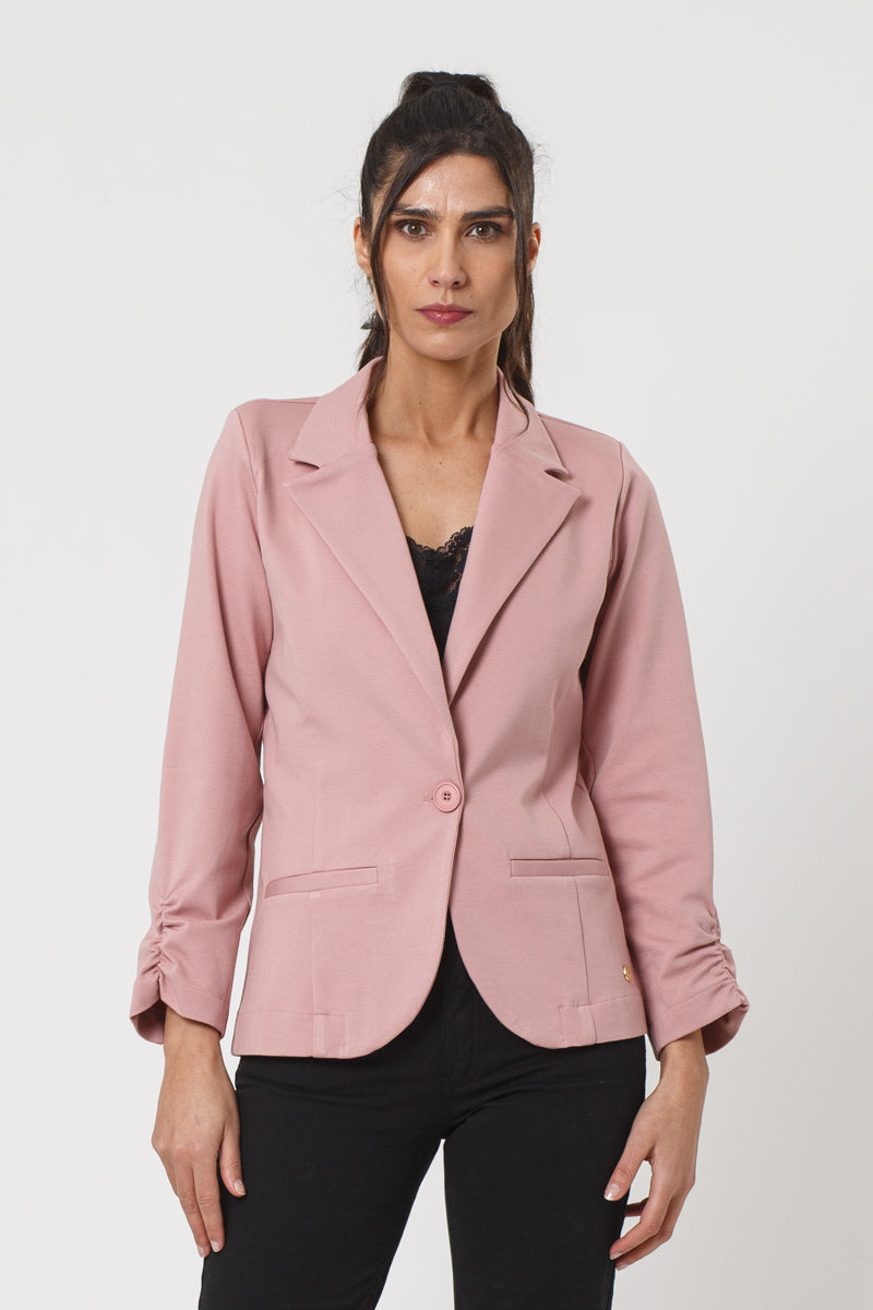 Emerie Soft Pink Blazer Jacket