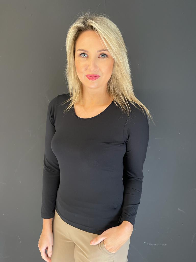 Black Long Sleeve Paula Top