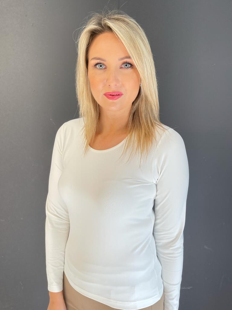 Cream Long Sleeve Paula Top