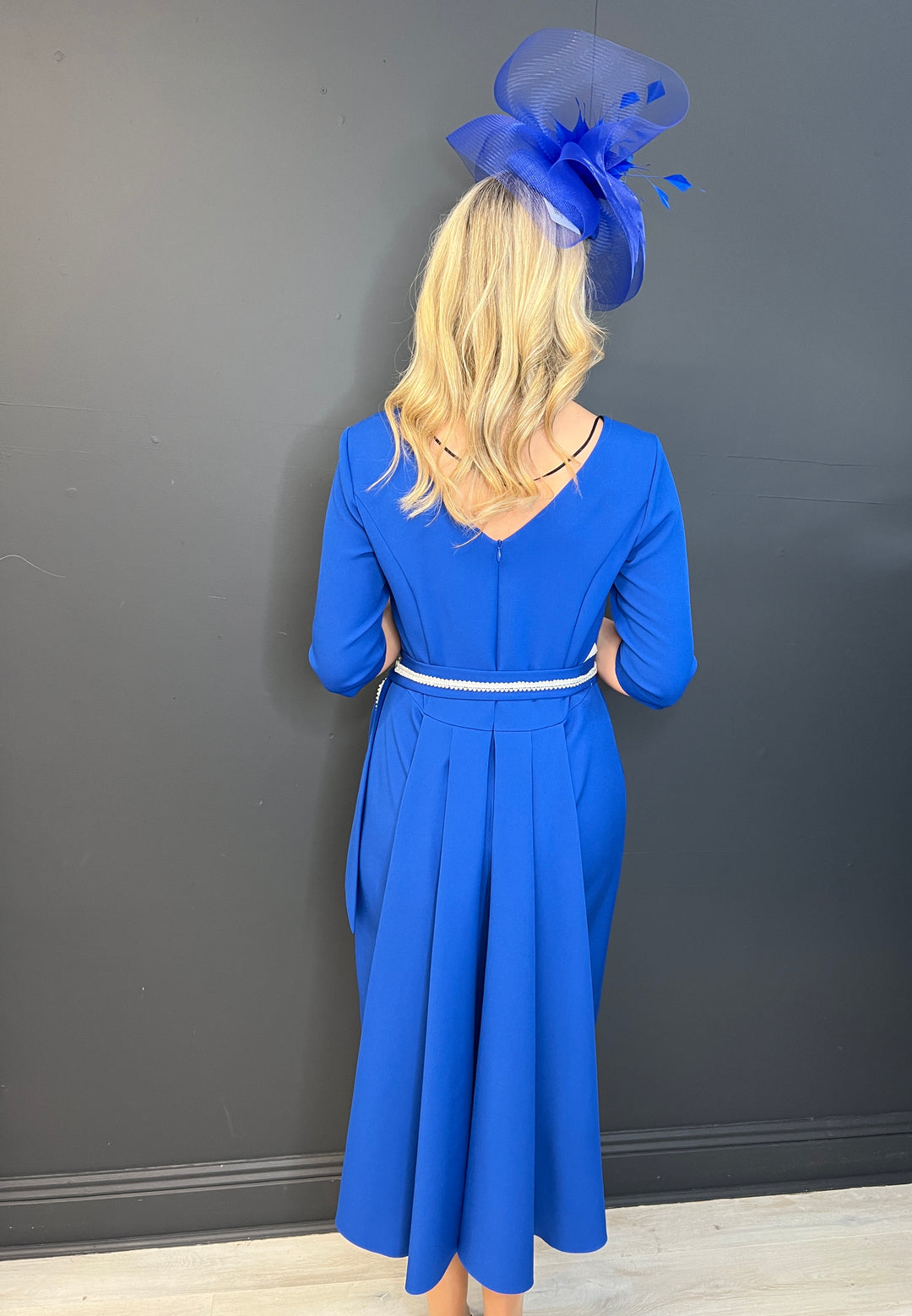 Royal Blue Dress with Detatchable Belt – La Creme Boutique