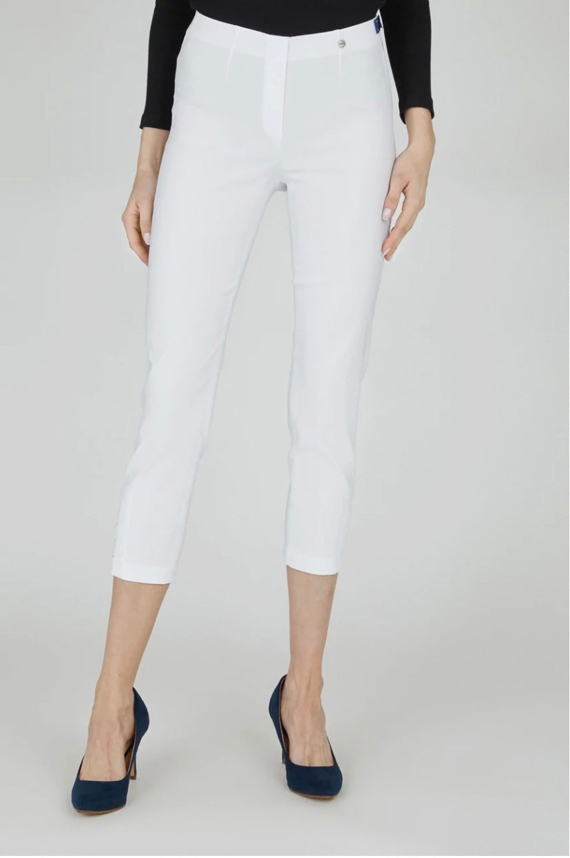 White "Lena" Lattice Trousers