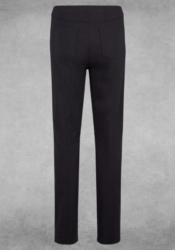 Black Bella Full Length Trousers With Pockets